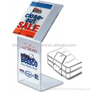 Acrylic Mattress Displays - A4 sign holder